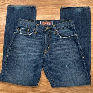 VTG Levi's 527 Low Boot Cut Blue Jeans W32-L30 Distressed